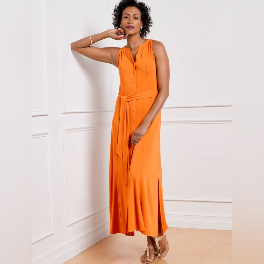 Talbots Orange Maxi Dress